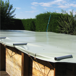 Cobertor de barras COVER WOOD para piscina elevada de madera Cobertor de barras COVER WOOD para piscina elevada de madera