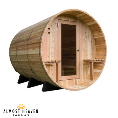 Sauna en Cedro Barrel canopy WESTON 6 personas 180 x 240 cm Sauna en Cedro Barrel canopy WESTON 6 personas 180 x 240 cm