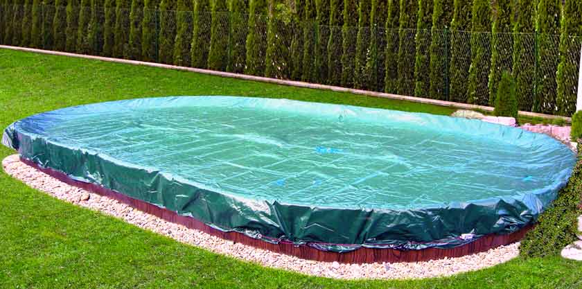 Cobertor de invierno piscina elevada ovalada Cobertor de invierno piscina elevada ovalada