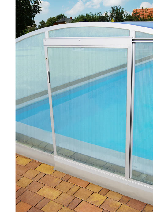 Puerta lateral corredera Cubierta para piscina SIGNATURE Puerta lateral corredera Cubierta para piscina SIGNATURE
