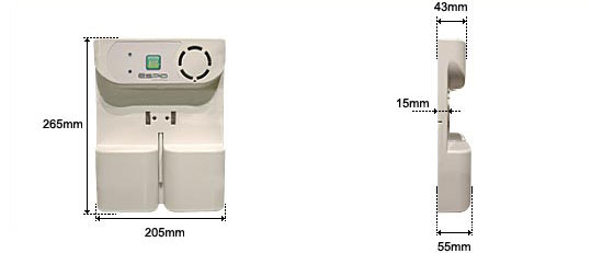 Dimensiones de la alarma de seguridad Sensor Espio Dimensiones de la alarma de seguridad Sensor Espio