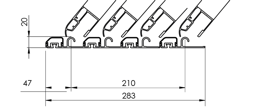 Dimensiones carriles cubierta Abrissime talla L<br />
  Dimensiones carriles cubierta Abrissime talla L<br />