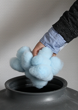 Llenar el filtro con FIBALON® sin lo comprimir Llenar el filtro con FIBALON® sin lo comprimir
