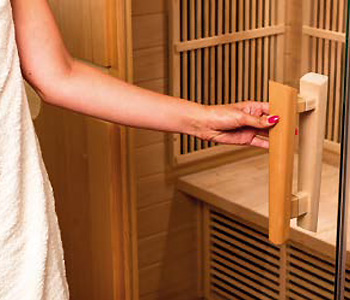 Puerte de cristal sauna indiana  Puerte de cristal sauna indiana