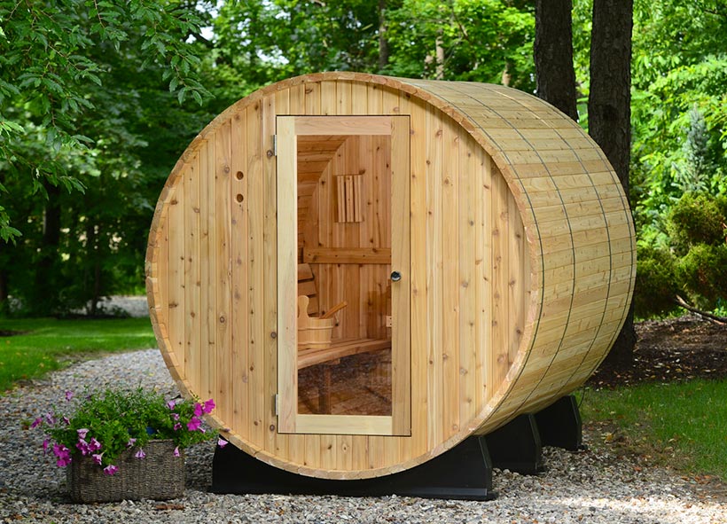 Sauna barrel princeton exterior  Sauna barrel princeton exterior