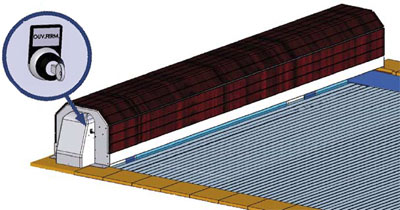 ECA CAPCIR Eco, persiana elevada automática para piscina ECA CAPCIR Eco, persiana elevada automática para piscina